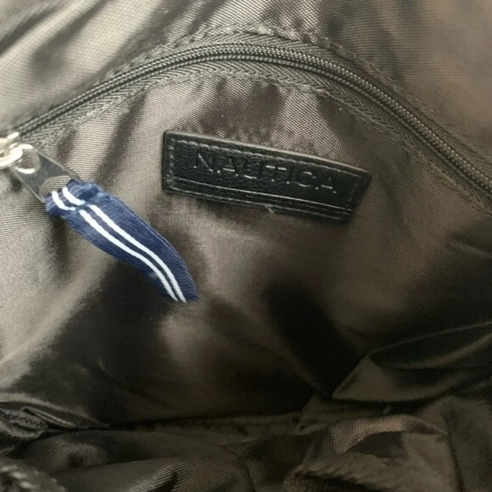 Nautica Black Nylon Captain's Quarters Hobo Crossbody Travel Bag NWT